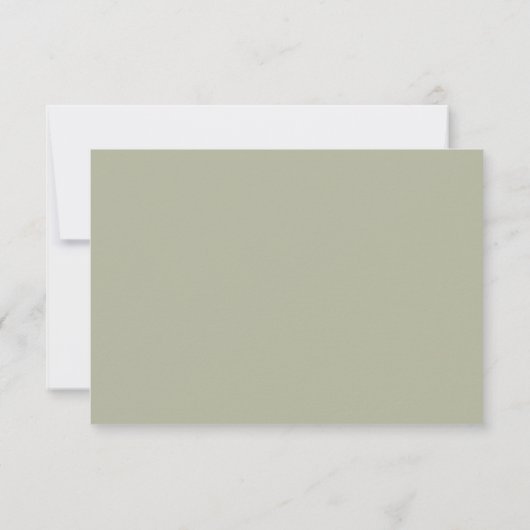 Minimalistische Hochzeit von Pinienbäumen RSVP Karte (Rückseite)