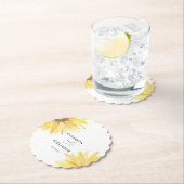 Minimalistische Hochzeit von Sonnenblumen Untersetzer (Vor Ort)