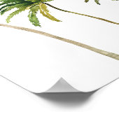 Minimalistische Hochzeit von Tropenpalmen Poster (Ecke)