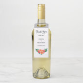 Minimalistische Hochzeit von Wasserfarben Flaschenanhänger (Auf Flasche)