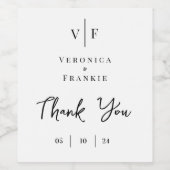 Minimalistische Hochzeit Wein Flasche Gefallen Lab Weinetikett (Einzelnes Label)