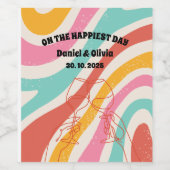 Minimalistische Hochzeit Weinetikett (Einzelnes Label)