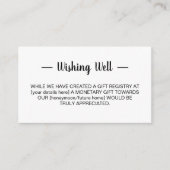 Minimalistische Hochzeit wünschend gut Begleitkarte (Vorderseite)