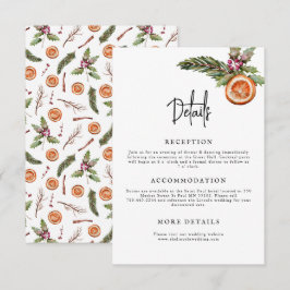 Minimalistische Hochzeiten im rustikalen Winter Begleitkarte