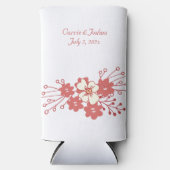 Minimalistische Hochzeiten in Rot und Weiß Selters Dosenkühler (Vorderseite)