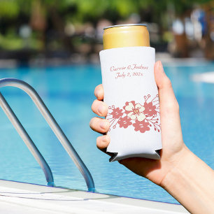 Minimalistische Hochzeiten in Rot und Weiß Selters Dosenkühler