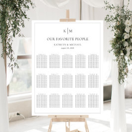 Minimalistische Hochzeiten mit 15 Tischplätzen Poster