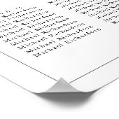 Minimalistische Hochzeiten mit 15 Tischplätzen Poster (Ecke)