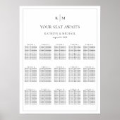 Minimalistische Hochzeiten mit 15 Tischplätzen Poster (Vorne)