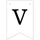 Minimalistische Hochzeiten mit einfachen Schwarz-W Wimpelkette (Erste Fahne)