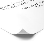 Minimalistische Hochzeitfeier Poster (Ecke)