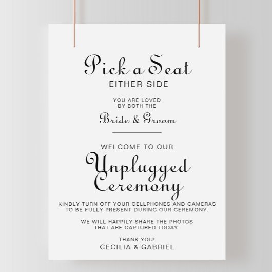 Minimalistische Hochzeitfeier Poster