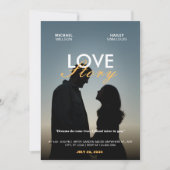 Minimalistische Hochzeitfilm-Poster-Foto-Liebe Einladung (Vorderseite)