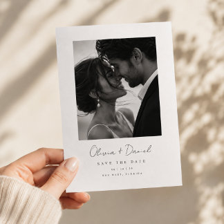 Minimalistische Hochzeits-Erinnerungskarte mit ein Save The Date