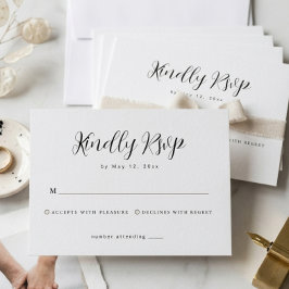 Minimalistische Hochzeits-RSVP-Antwortkarte RSVP Karte