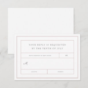 Minimalistische Hochzeits-RSVP-Einladungs-Antwortk RSVP Karte