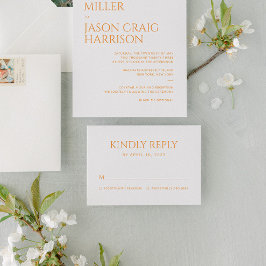 Minimalistische Hochzeitsaktionskarte RSVP Karte