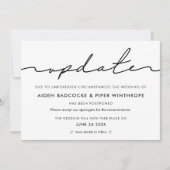 Minimalistische Hochzeitsaktualisierung Einladung (Vorderseite)
