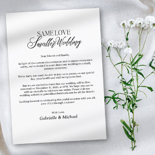 Minimalistische Hochzeitsankündigung herabgesetzte Einladung