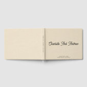 Minimalistische Hochzeitscreme-Imitate Gästebuch (Voll)