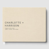 Minimalistische Hochzeitscreme-Imitate Gästebuch (Vorderseite)