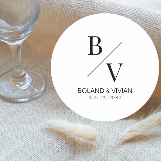 Minimalistische Hochzeitsdekor für maßgeschneidert Runder Pappuntersetzer