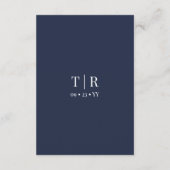 Minimalistische Hochzeitsdetails Begleitkarte (Rückseite)