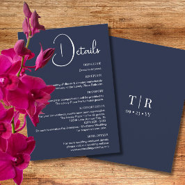 Minimalistische Hochzeitsdetails Begleitkarte