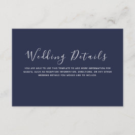 Minimalistische Hochzeitsdetails Begleitkarte