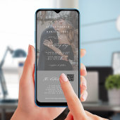 Minimalistische Hochzeitsdetails des modernen Foto Einladung