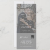 Minimalistische Hochzeitsdetails des modernen Foto Einladung (Vorderseite)