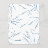 Minimalistische Hochzeitsdetails von dunkelblauen  Begleitkarte (Rückseite)