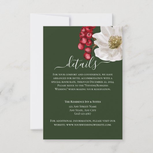 Minimalistische Hochzeitsdetails von Grün und Berr (Vorderseite)