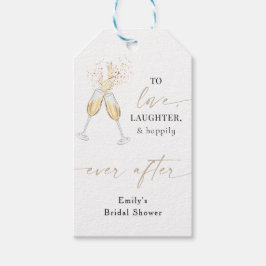 Minimalistische Hochzeitsdusche-Geschenkkarte Geschenkanhänger