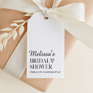 Minimalistische Hochzeitsdusche-Geschenkkarte Geschenkanhänger
