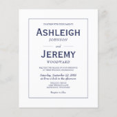 Minimalistische Hochzeitseinladung (Vorderseite)