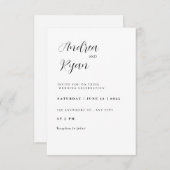 Minimalistische Hochzeitseinladung (Vorne/Hinten)