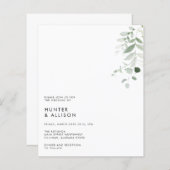 Minimalistische Hochzeitseinladung (Vorne/Hinten)