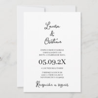 Minimalistische Hochzeitseinladung auf Spanisch