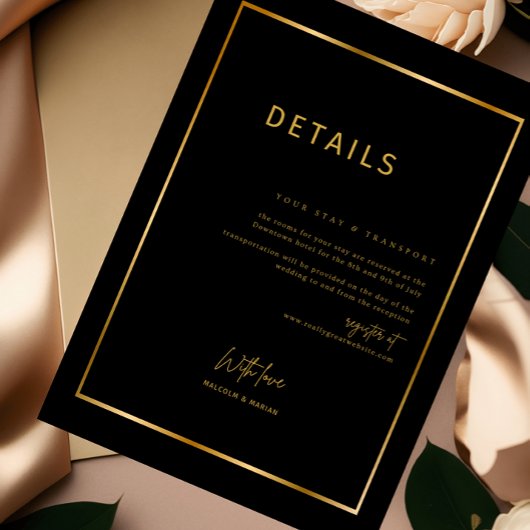 Minimalistische Hochzeitseinladung Black Elegant W Einladung