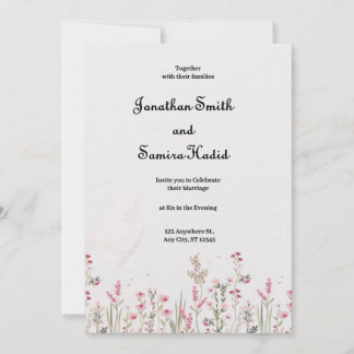 Minimalistische Hochzeitseinladung Einladung