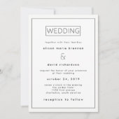 Minimalistische Hochzeitseinladung Einladung (Vorderseite)