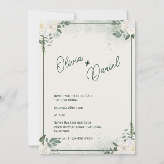 Minimalistische Hochzeitseinladung Einladung