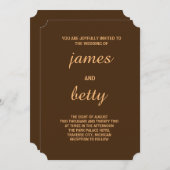 Minimalistische Hochzeitseinladung Einladung (Vorne/Hinten)