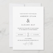 Minimalistische Hochzeitseinladung Einladung (Vorderseite)