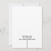 Minimalistische Hochzeitseinladung Einladung (Rückseite)