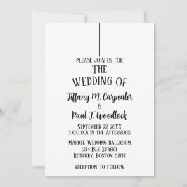 Minimalistische Hochzeitseinladung Einladung