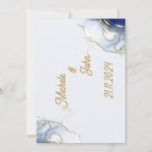 Minimalistische Hochzeitseinladung Einladung (Rückseite)