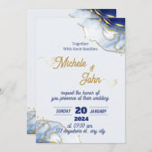 Minimalistische Hochzeitseinladung Einladung (Vorne/Hinten)