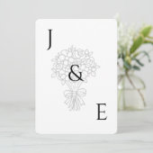 Minimalistische Hochzeitseinladung Einladung (Stehend Vorderseite)